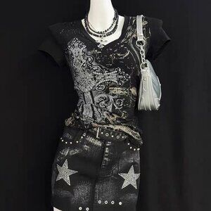 Women’s Black Short‑Sleeve Top